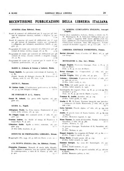 Giornale della libreria organo ufficiale della Associazione italiana editori