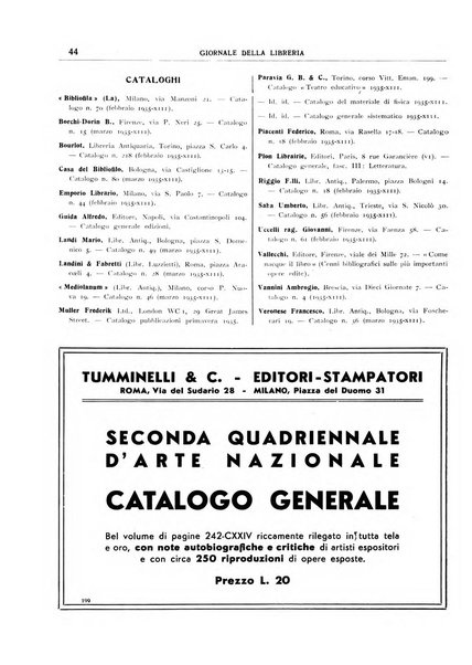 Giornale della libreria organo ufficiale della Associazione italiana editori