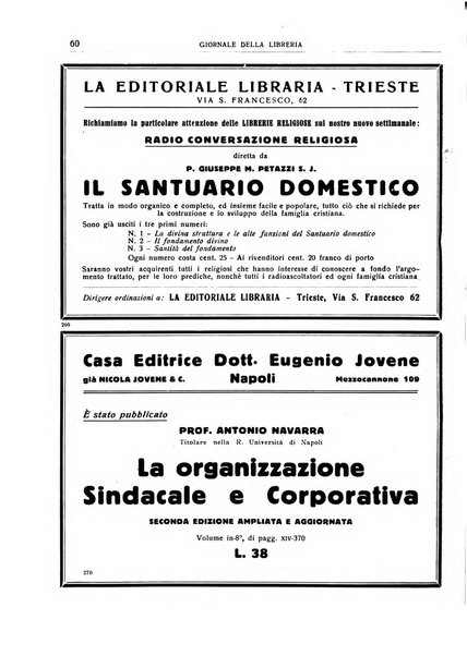 Giornale della libreria organo ufficiale della Associazione italiana editori