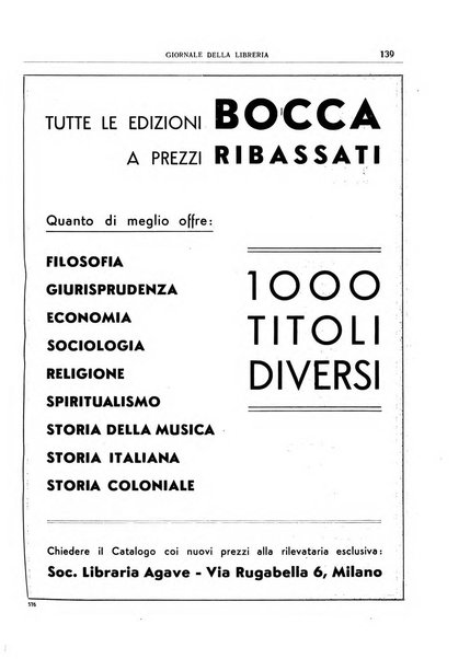 Giornale della libreria organo ufficiale della Associazione italiana editori