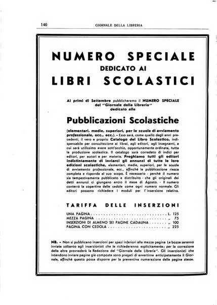 Giornale della libreria organo ufficiale della Associazione italiana editori