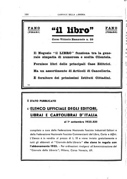 Giornale della libreria organo ufficiale della Associazione italiana editori