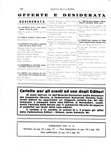 Giornale della libreria organo ufficiale della Associazione italiana editori