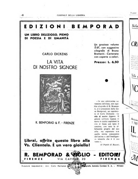 Giornale della libreria organo ufficiale della Associazione italiana editori