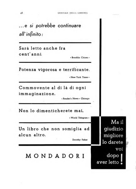 Giornale della libreria organo ufficiale della Associazione italiana editori