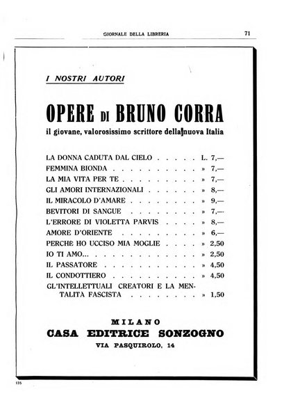 Giornale della libreria organo ufficiale della Associazione italiana editori