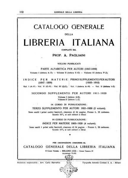 Giornale della libreria organo ufficiale della Associazione italiana editori