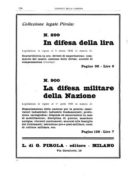 Giornale della libreria organo ufficiale della Associazione italiana editori