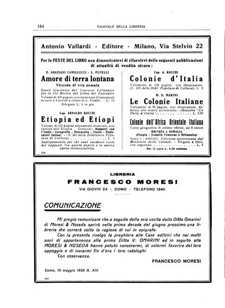 Giornale della libreria organo ufficiale della Associazione italiana editori