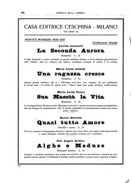 Giornale della libreria organo ufficiale della Associazione italiana editori