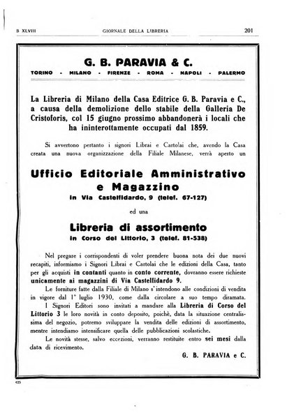 Giornale della libreria organo ufficiale della Associazione italiana editori