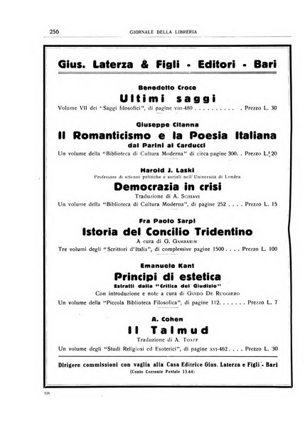 Giornale della libreria organo ufficiale della Associazione italiana editori