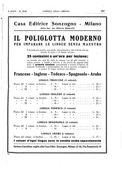 Giornale della libreria organo ufficiale della Associazione italiana editori