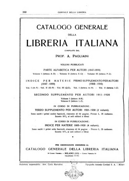 Giornale della libreria organo ufficiale della Associazione italiana editori