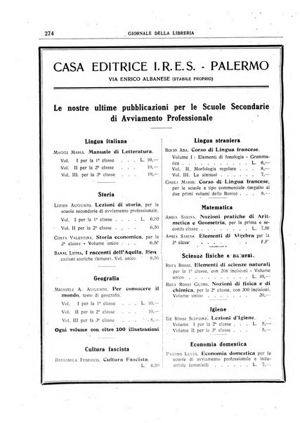 Giornale della libreria organo ufficiale della Associazione italiana editori