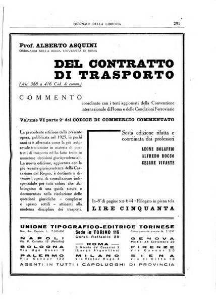 Giornale della libreria organo ufficiale della Associazione italiana editori