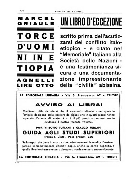 Giornale della libreria organo ufficiale della Associazione italiana editori