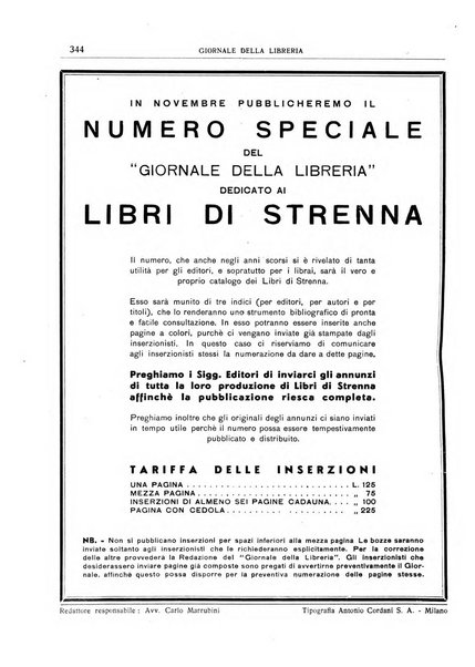 Giornale della libreria organo ufficiale della Associazione italiana editori