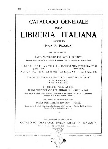 Giornale della libreria organo ufficiale della Associazione italiana editori