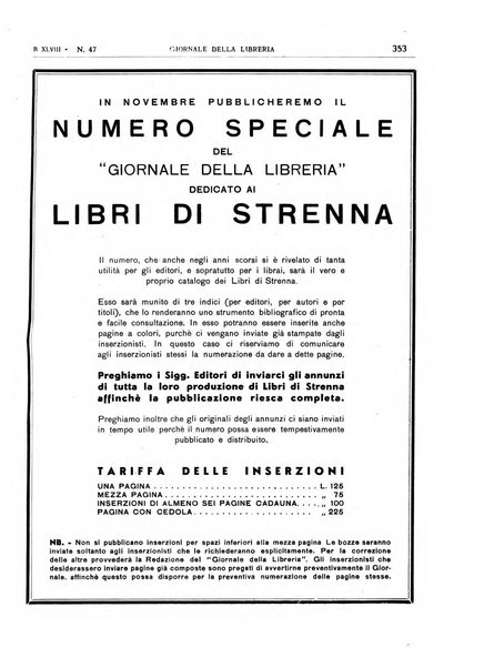 Giornale della libreria organo ufficiale della Associazione italiana editori