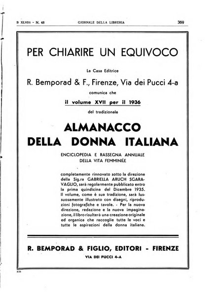 Giornale della libreria organo ufficiale della Associazione italiana editori