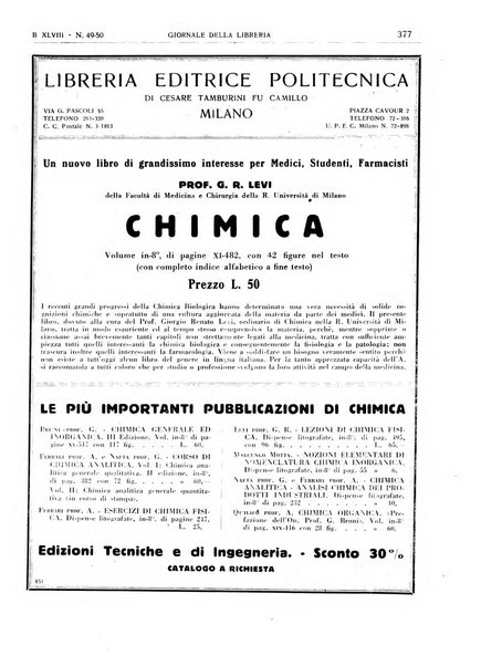 Giornale della libreria organo ufficiale della Associazione italiana editori