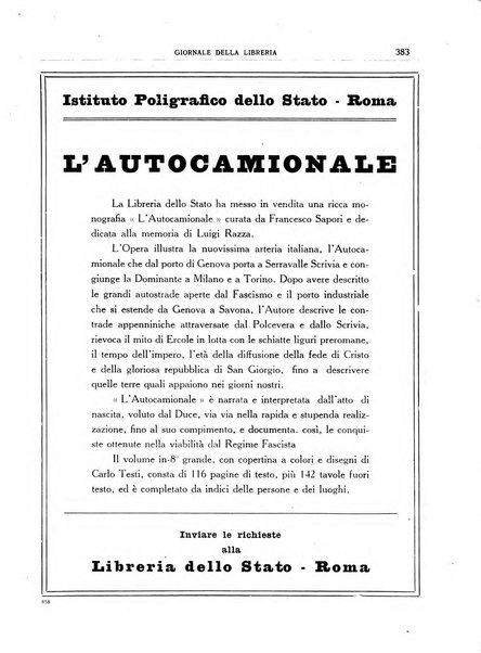 Giornale della libreria organo ufficiale della Associazione italiana editori