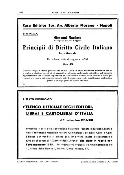 Giornale della libreria organo ufficiale della Associazione italiana editori