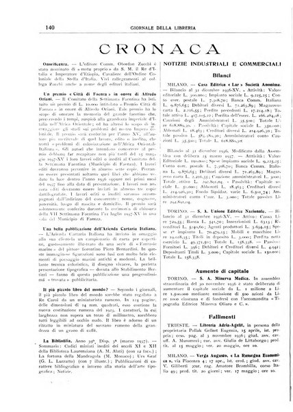 Giornale della libreria organo ufficiale della Associazione italiana editori