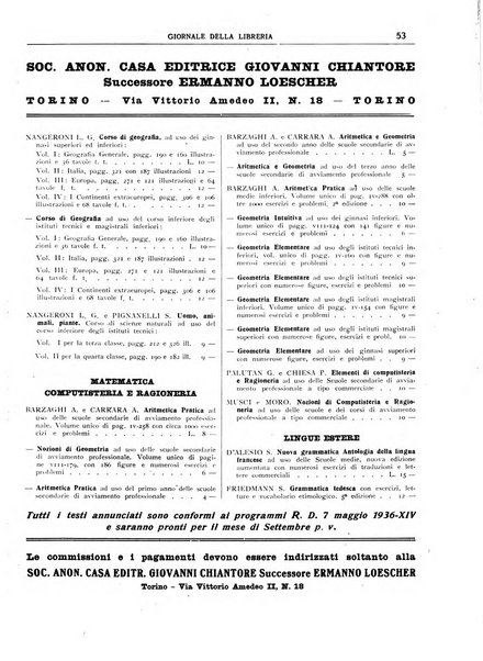 Giornale della libreria organo ufficiale della Associazione italiana editori