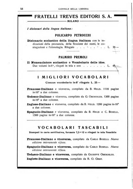 Giornale della libreria organo ufficiale della Associazione italiana editori