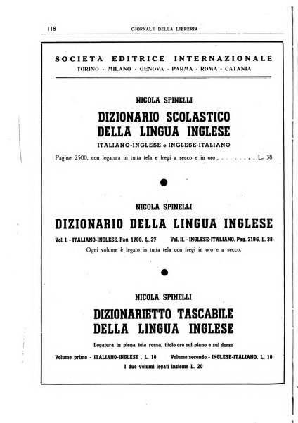 Giornale della libreria organo ufficiale della Associazione italiana editori