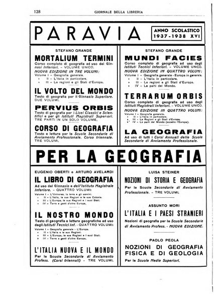 Giornale della libreria organo ufficiale della Associazione italiana editori