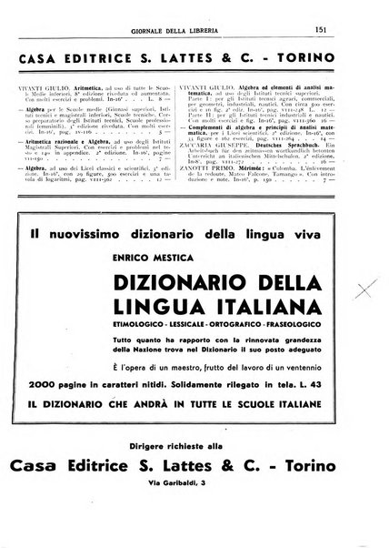 Giornale della libreria organo ufficiale della Associazione italiana editori