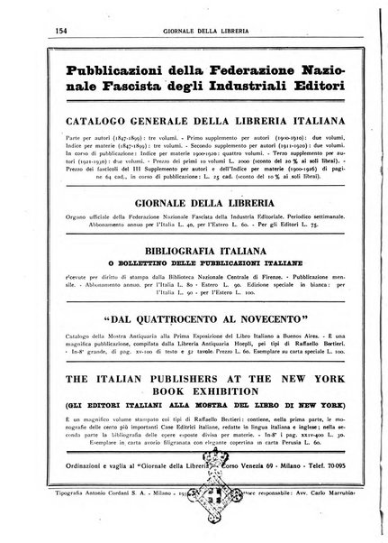 Giornale della libreria organo ufficiale della Associazione italiana editori