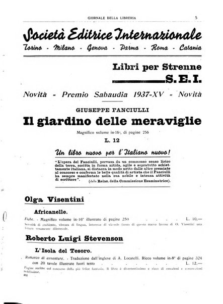 Giornale della libreria organo ufficiale della Associazione italiana editori