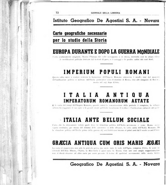 Giornale della libreria organo ufficiale della Associazione italiana editori