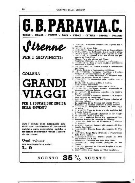 Giornale della libreria organo ufficiale della Associazione italiana editori