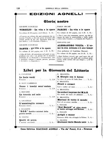 Giornale della libreria organo ufficiale della Associazione italiana editori