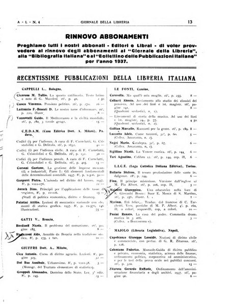 Giornale della libreria organo ufficiale della Associazione italiana editori