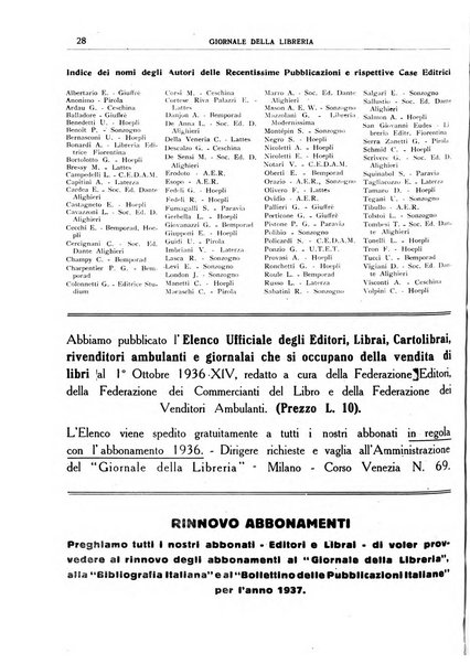 Giornale della libreria organo ufficiale della Associazione italiana editori