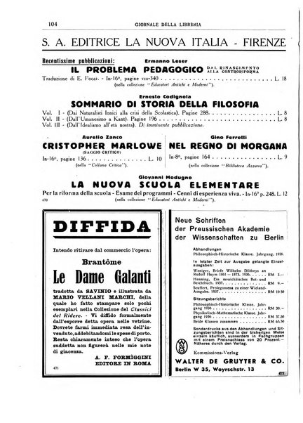 Giornale della libreria organo ufficiale della Associazione italiana editori