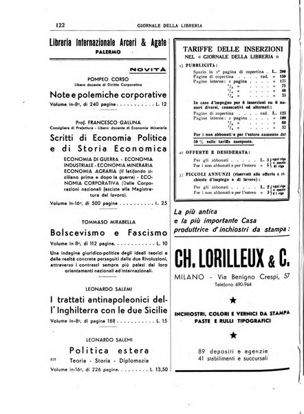 Giornale della libreria organo ufficiale della Associazione italiana editori