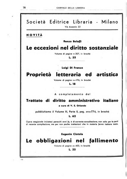 Giornale della libreria organo ufficiale della Associazione italiana editori