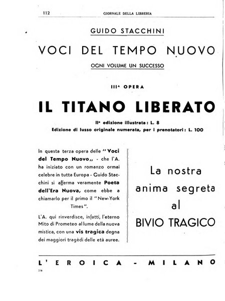 Giornale della libreria organo ufficiale della Associazione italiana editori