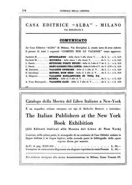 Giornale della libreria organo ufficiale della Associazione italiana editori