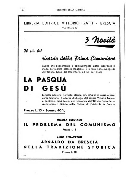 Giornale della libreria organo ufficiale della Associazione italiana editori