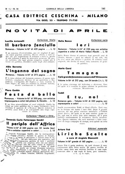 Giornale della libreria organo ufficiale della Associazione italiana editori