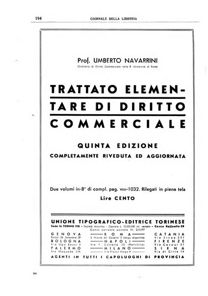 Giornale della libreria organo ufficiale della Associazione italiana editori