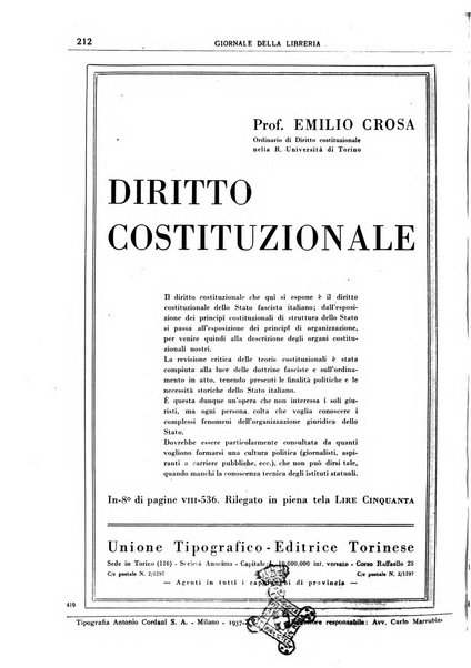 Giornale della libreria organo ufficiale della Associazione italiana editori